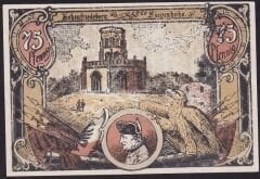 Almanya 75 Pfennig Notgeld 1920 Çil Filigranlı