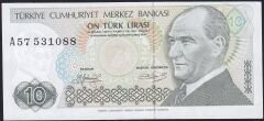 7.Emisyon 1.Tertip 10 Lira A57 531088 Çilaltı