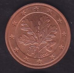 Avrupa Birliği 5 Euro Cent 2012 J Almanya