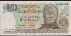 Arjantin 50 Pesos 1983 - 1985 Çok Temiz+ Pick 314
