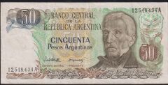 Arjantin 50 Pesos 1983 - 1985 Çok Temiz+ Pick 314