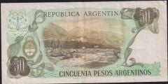 Arjantin 50 Pesos 1983 - 1985 Çok Temiz+ Pick 314