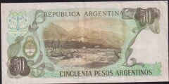 Arjantin 50 Pesos 1983 - 1985 Çok Temiz+ Pick 314