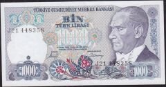 7.Emisyon 2.Tertip 1000 Lira J21 448358 Çil
