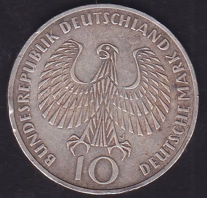 Almanya 10 Mark 1972 Gümüş Yaz Olimpiyatları Münih Alev