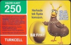 TURKCELL HAZIR KART 250 KONTÖR - BİR FİYAT - SKT 2010