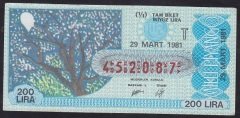 1981 29 MART TAM BİLET