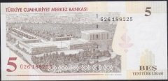 8.Emisyon 5 YTL G26 188225 Çil