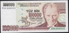 7.EMİSYON 3.TERTİP 100000 LİRA H36 809522 ÇİLALTI