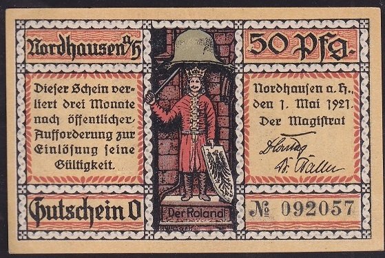 ALMANYA 50 PFENNİNG NOTGELD 1921 ÇİLALTI ÇİL