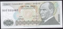 7.Emisyon 1.Tertip 10 Lira A57 531087 Ççt Çilaltı