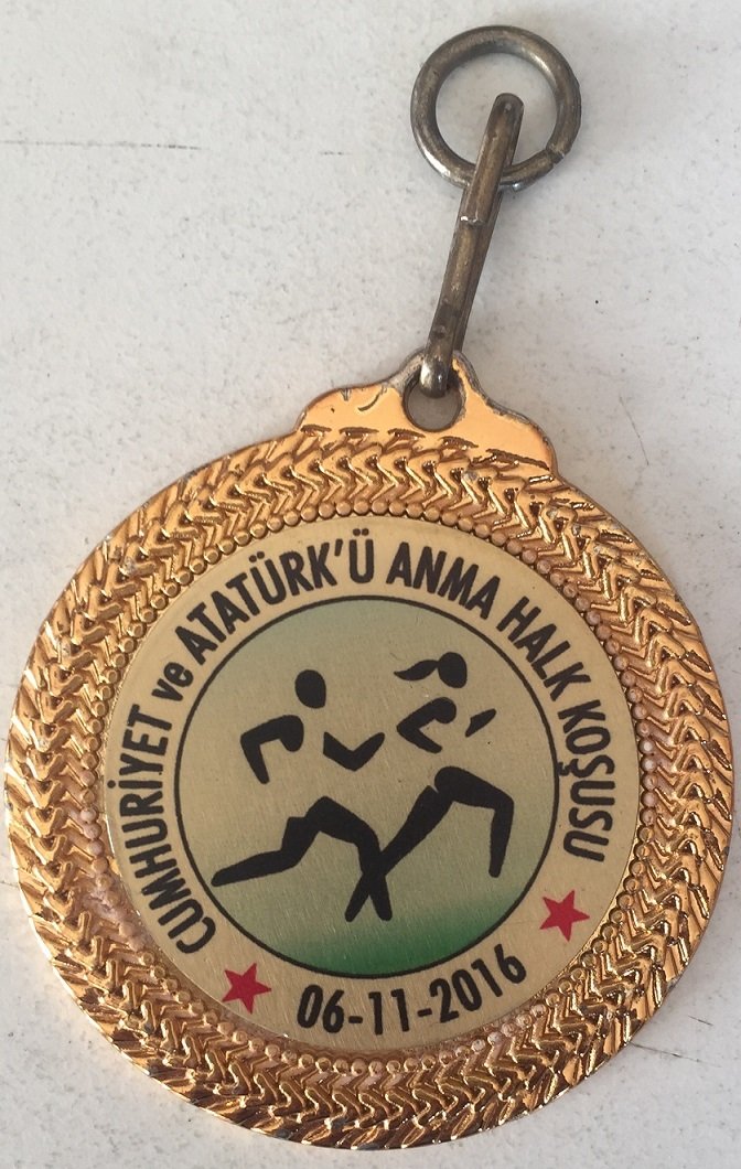 ADANA BÜYÜKŞEHİR CUMHURİYET VE ATATÜRK KOŞUSU 2016 MADALYASI 6.5 CM