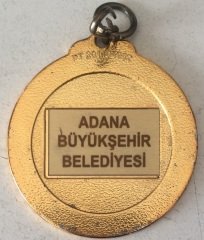 ADANA BÜYÜKŞEHİR CUMHURİYET VE ATATÜRK KOŞUSU 2016 MADALYASI 6.5 CM