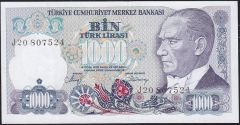 7.Emisyon 2.Tertip 1000 Lira J20 807524 Çilaltı