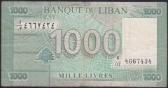 LÜBNAN 1000 LİVRES 2011 TEMİZ