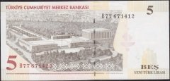 8.Emisyon 5 YTL B77 671412 Çil