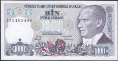 7.Emisyon 2.Tertip 1000 Lira J35 163490 Çil
