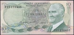6.EMİSYON 1.TERTİP 10 LİRA F25 176435 ÇİLALTI eski kağıt para fiyatları