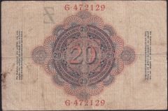 Almanya 20 Mark 1910 Çok Temiz