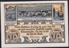 Almanya 75 Pfennig Notgeld 1921 Çil