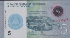 Nikaragua 5 Cordobas 2019 Çil Polimer