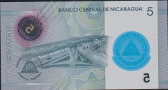 Nikaragua 5 Cordobas 2019 Çil Polimer