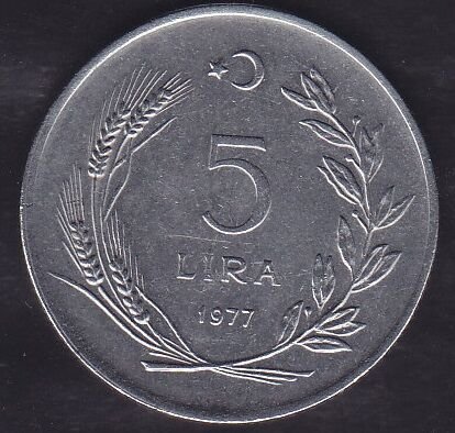 1977 Yılı 5 Lira