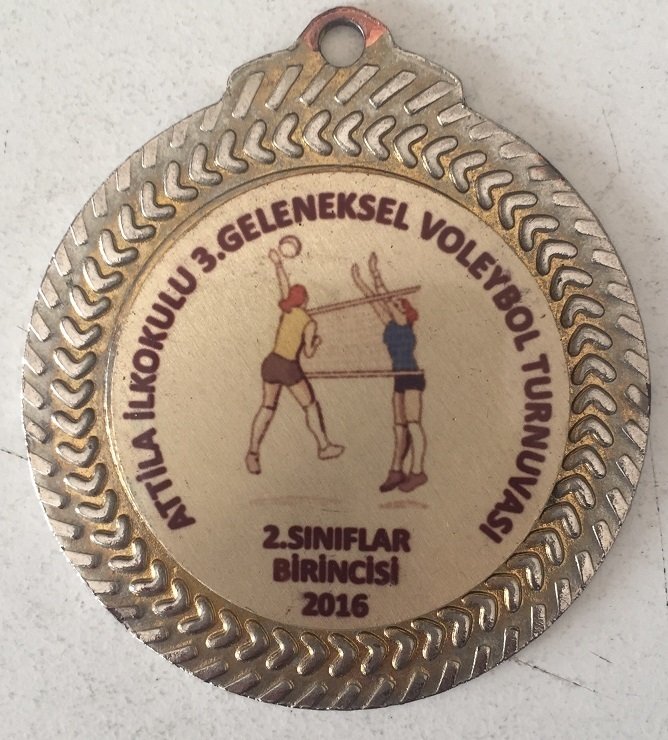 ATİLA İLKOKULU VOLEYBOL TURNUVASI 2016 MADALYASI 5.5 CM