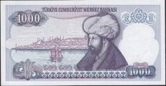 7.Emisyon 2.Tertip 1000 Lira J16 330333 Çil