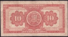 Peru 10 Soles 1966 Çok Temiz Pick 84