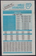 1989 29 KASIM PİYANGO LİSTESİ