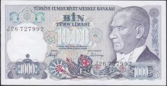 7.Emisyon 2.Tertip 1000 Lira J26 727992 Ççt Çilaltı