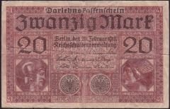 Almanya 20 Mark 1918 Çok Temiz