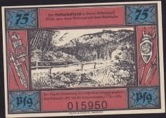 Almanya 75 Pfennig Notgeld 1921 Çil