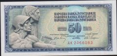 Yugoslavya 50 Dinar 1968 Çilaltı Çil ( Filigranda baskı izi var )