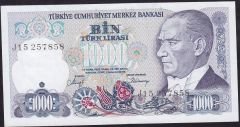 7.Emisyon 2.Tertip 1000 Lira J15 257858 Çilaltı