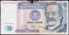 Peru 10 İntis 1987 Haliyle  Pick 129
