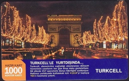 TURKCELL HAZIR KART 1000 KONTÖR - SKT 2008