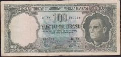 5.Emisyon 5.Tertip 100 Lira B56 063306 Çok Temiz