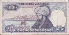 7.Emisyon 2.Tertip 1000 Lira J23 002169 Çok Temiz