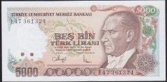 7.EMİSYON 3.TERTİP 5000 LİRA E47 361324 ÇİLALTI ÇİL