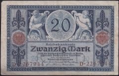 Almanya 20 Mark 1915 Çok Temiz