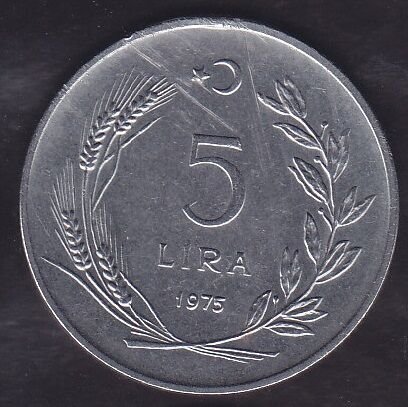 1975 Yılı 5 Lira