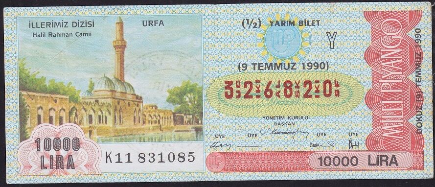 1990 9 Temmuz Yarım Bilet - Y Serisi