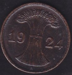 Almanya ( Weimar Cumhuriyeti ) 2 Pfennig 1924