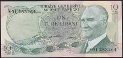 6.EMİSYON 1.TERTİP 10 LİRA F01 283264 ÇT +
