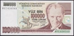 7.EMİSYON 3.TERTİP 100000 LİRA H77 626763 ÇİLALTI ÇİL
