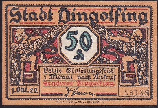 ALMANYA 50 PFENNİNG NOTGELD 1920 ÇİL