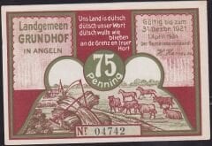 Almanya 75 Pfennig Notgeld 1921 Çil