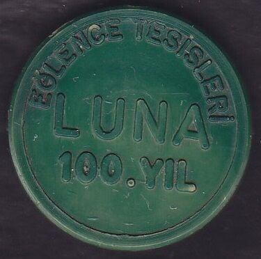 Luna 100.yıl Lunapark Jetonu Yeşil ( Yazılar Erkek )
